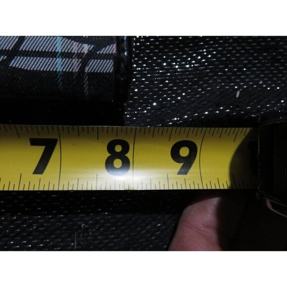 COACH Poppy Madras Tartan Plaid Signature C Canvas  Wallet Black Pink Blue - Picture 11 of 11